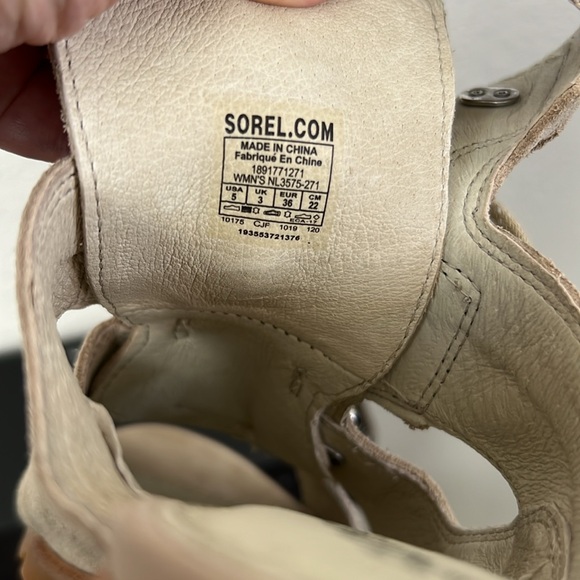 Sorel Nadia Strappy Lace Up Suede Sandals Size 5 In Ancient Fossil - Picture 13 of 14
